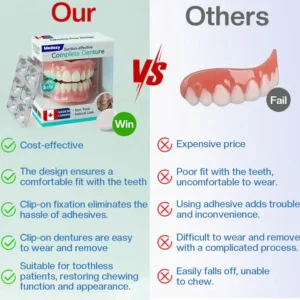 ✅ Proudly made and shipped from Canada| Medazy® Suction-fit Complete Denture 🦷🍎🍏