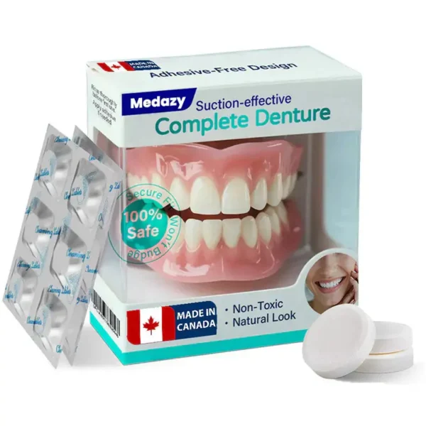 ✅ Proudly made and shipped from Canada| Medazy® Suction-fit Complete Denture 🦷🍎🍏