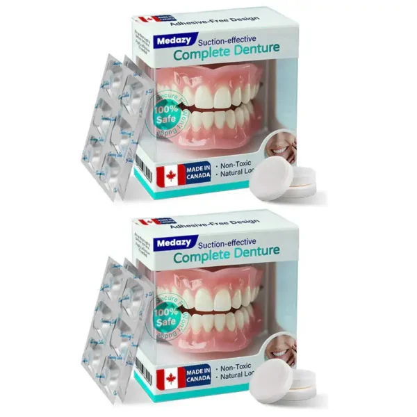 ✅ Proudly made and shipped from Canada| Medazy® Suction-fit Complete Denture 🦷🍎🍏