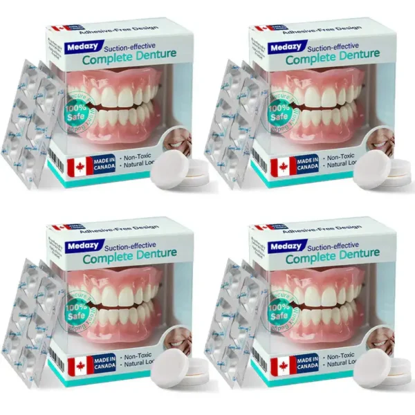 ✅ Proudly made and shipped from Canada| Medazy® Suction-fit Complete Denture 🦷🍎🍏