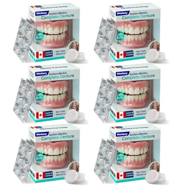 ✅ Proudly made and shipped from Canada| Medazy® Suction-fit Complete Denture 🦷🍎🍏