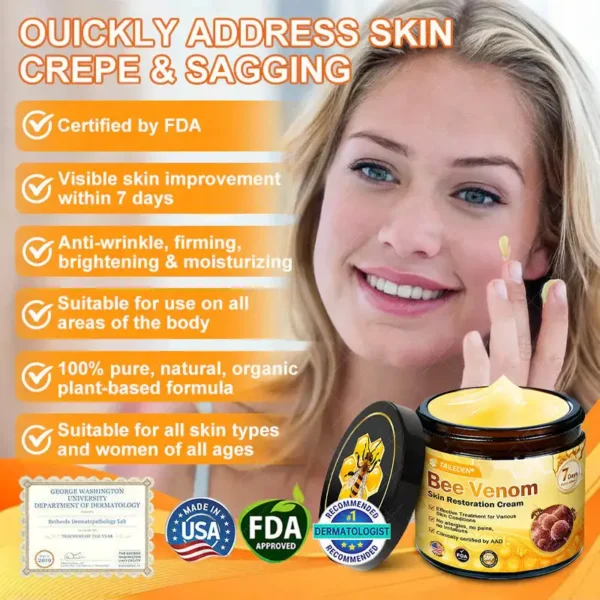 ✨ Radiant, Firm & Supple ✨ TAILEDEN® Bee Venom Skin Renewal Cream – Proudly Made in USA